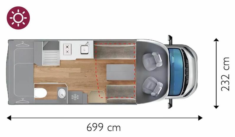 
								GIOTTILINE TOSCAN 69XF|DINETTE FACE TO FACE E BASCULANTE full									